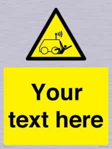 Custom warning run over by operator controlled machine